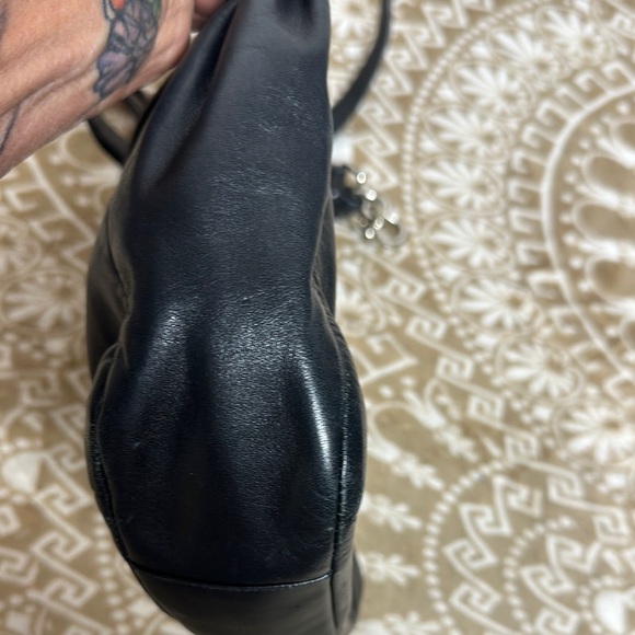 Coach Black Leather Hobo Bag with Adjustable Strap Wear Crossbody or Shoulder - Picture 6 of 16